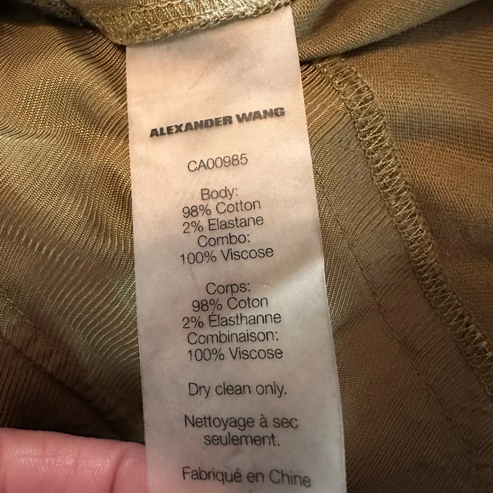 Alexander Wang women’s army Green Utility parka military 8 Relaxed jacket - Picture 14 of 15